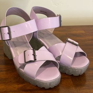 ASOS lilac glitter heel sandal